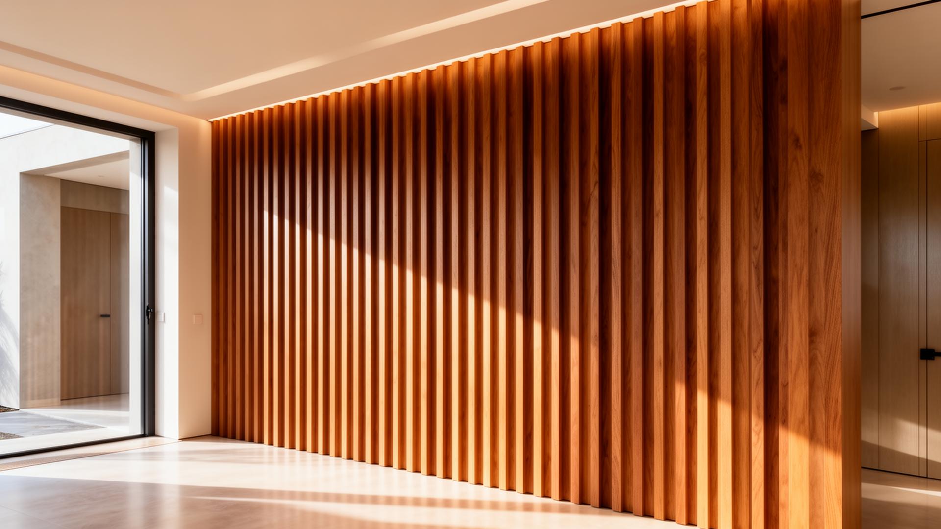 Custom timber feature wall